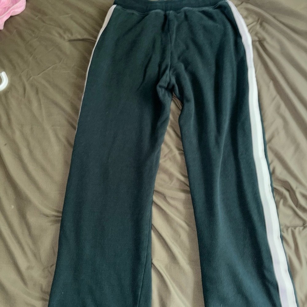 Aerie Women’s Green Side Stripe White Panel Jogger Track Sweatpants Size XS